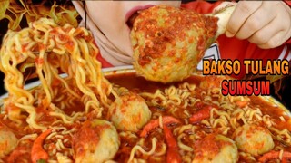 SADIS 🔥🔥🔥|| ASMR MIE BAKSO TULANG SUMSUM KUAH NERAKA | INDOMIE KUAH | PEDES MAMPUS || ASMR INDONESIA