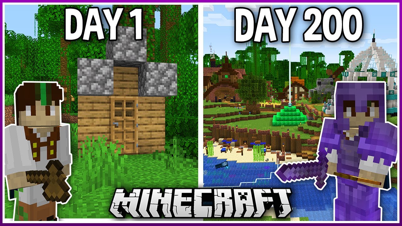 I Played Minecraft for 200 Days.. (1.16 Survival) - Bilibili