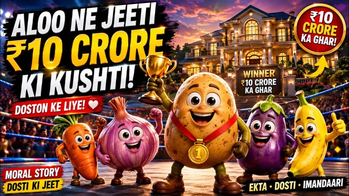🥔 ALOO NE JEETI ₹10 CRORE KI KUSHTI! 😱🏆 | Doston Ke Liye Aloo Ki Kahani