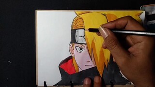drawing deidara mode sok ganteng🥳🥳🥳