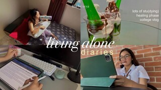 living alone in the Philippines ; lots of studying, healing phase, college vlog