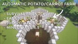 Minecraft: Automatic Potato/Carrot Farm in Minecraft 1.17