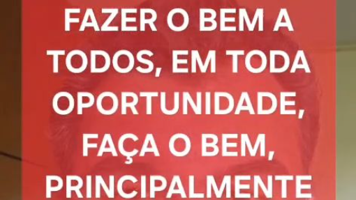 Fazer o bem sempre, em toda oportunidade, a todos. Porque não Jesus? 11/10/2026