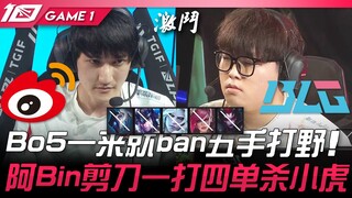 WBG vs BLG: As soon as the Bo5 started, they banned five junglers! A-Bin used scissors to take down 