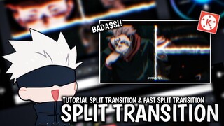 TUTORIAL SPLIT TRANSITION & FAST SPLIT TRANSITION IN KINEMASTER | TUTORIAL AMV KINEMASTER