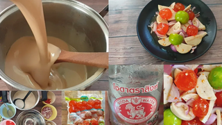 วิธีทำยำไข่แดงเค็มหมูยอฉ่ำๆ สูตรน้ำตาลเคี่ยวข้นๆ ลองยำใส่โซดา ทำกินทำขายเริ่ด พร้อมคำนวณต้นทุนยำ1จาน
