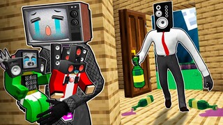 SPEAKER DAD is a DRUNK! JJ and MIKEY Family Sad Story in Minecraft - Maizen