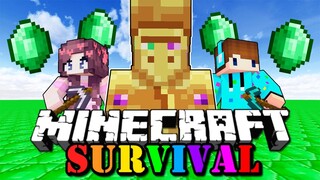 HACK EMERALD TAK TERBATAS AGAR CEPAT MENJADI KAYA !! Minecraft Survival Rainbow = Mob Totem [#4]