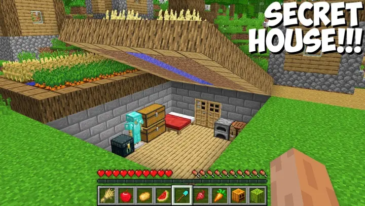 How TO LIFTED FARMLAND AND FOUND BEST SECRET HOUSE in Minecraft Challenge 100% Trolling