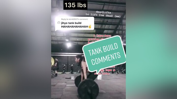 Reply to  Hi! Thanks for these tank build comments! I GENUINELY dont know if they are supposed to be good or bad, but I LOVE weightlifting!