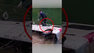 Something unexpected happened when he did this! 😨 #shorts