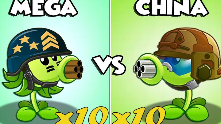 PvZ 2 - Tim Tanaman x10 menggunakan 5 klorofil untuk melawan Raksasa Zombi Era Kegelapan dalam tim (