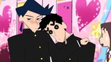 [Crayon Shin-chan Dewasa] Shin-chan bertingkah genit terhadap Kazama