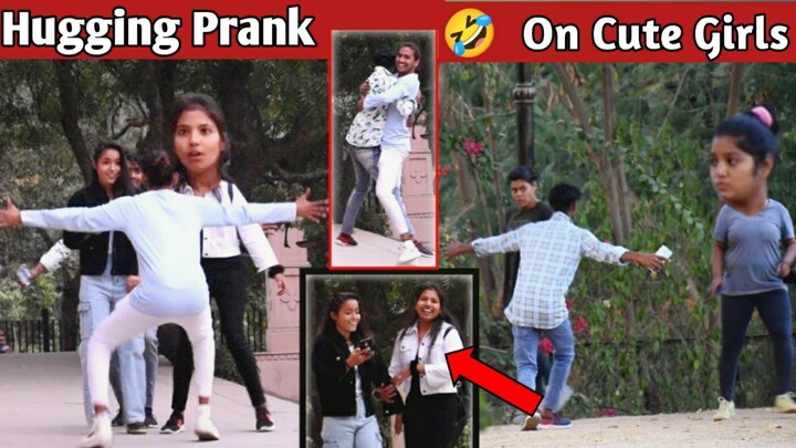 Hugging Prank😅on Cute Girls | Epic Reaction | Prank in india 2021||JE Prank