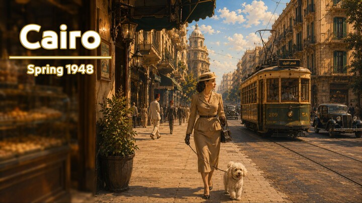A Peaceful Morning in Garden City | Cairo 1948 | Dreaming Cairo