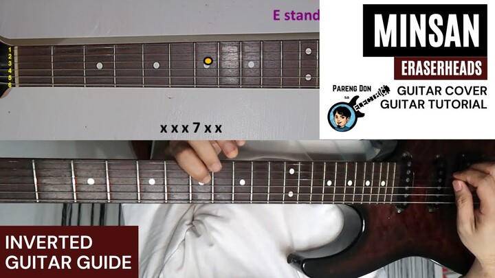 MINSAN guitar cover + tutorial w/ lead + chords [ERASERHEADS] Pareng Don sa Electric