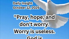 Daily Insight October 12, 2025 #faith #saint #Insight
