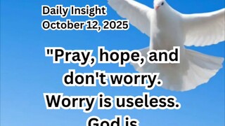 Daily Insight October 12, 2025 #faith #saint #Insight