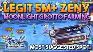 LEGIT 5M+ RAW ZENY FARMING MOONLIGHT GROTTO - RAGNAROK MOBILE