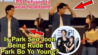 Is Park Seo Joon Being Rude to Park Bo Young when he refused to wear the headband?