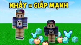 THỬ THÁCH SINH TỒN VÀ NHẢY SẼ ĐƯỢC VẬT PHẨM CỰC VIP TRONG MINECRAFT !! *NHẢY = GIÁP KIM CƯƠNG*