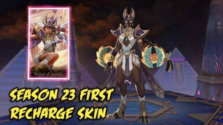 S23 First Recharge Skin || New Karie Wheel Of Justice Skin Mobile Legends Bang Bang || MLBB