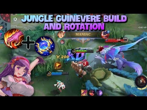 PRO GUINEVERE JUNGLE ONE SHOT BUILD 2022 | MANIAC | TOP GLOBAL GUINEVERE | MOBILE LEGENDS