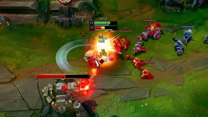 全程无视防御塔！只是按着平A就秀晕了对面！我的青春！