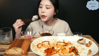 Gà cay nướng than, sủi cảo chiên, udon xào phần 8 #mukbang