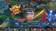 Gameplay cyclops si bocil Land of Dawn | MLBB MOBILE LEGEND