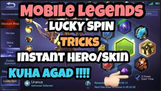 Lucky Spin Tricks Mas Pinadali | Hero/Skin Kuha Agad!!( Mobile Legends)