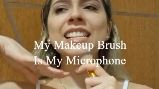 My Makeup Brush Is My Microphone 😂🎤