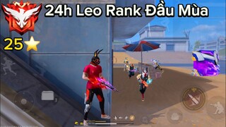 24H Leo Rank Đầu Mùa Đối Đầu Toàn H4ck Với Pro ☠️🇻🇳 CU LÌ Cân 4 Leo Siêu Huyền Thoại