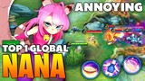 Molina Everywhere! Top 1 Nana Super Annoying | Top 1 Global Nana skysatan ~ Mobile Legends