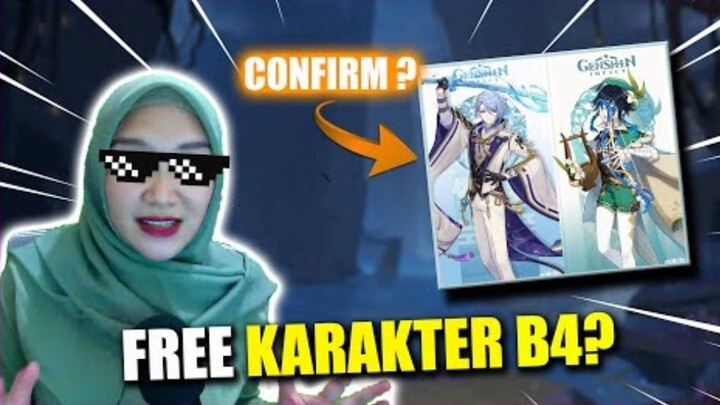 Gosip Karakter Gratis, Banner karakter dan Total Primogem di Update 3.0 - Genshin Impact Indonesia