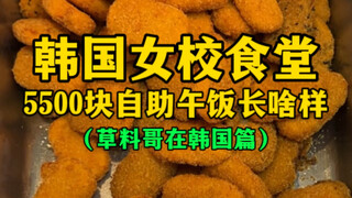 What does a 5,500 won buffet lunch at a Korean girls' school cafeteria look like? (I made a new frie