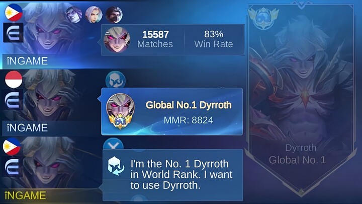 iNGAME MET 2 iNGAME TOP UNIVERSE DYRROTH IN RANKED GAME🤯(WHO WILL PICK DYRROTH?)