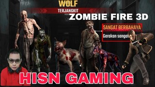 ga.e zombie fire 3D.  zombie wolf di hutan