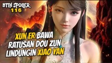 Xun Er Bawa Ratusan Dou Zun Lindungin Xiao Yan - Battle Throught The Heaven 116