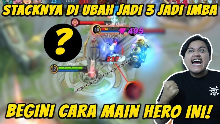 STACK NYA DI UBAH HERO INI JADI IMBA BANGET! GILA LANGSUNG JADI PREMAN GOLD LANE - MOBILE LEGENDS