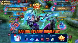 Karina Revamp 2021 Gameplay , Overpower Assasin - Mobile Legends Bang Bang