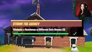 Eliminate a Henchman at different Safe Houses (3) | Fortnite Storm The Agency Challenge