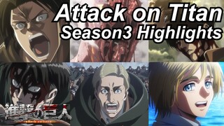 Attack on Titan Season 3 Reaction Highlights | Great Anime Reactors!!! | 【進撃の巨人】【海外の反応】