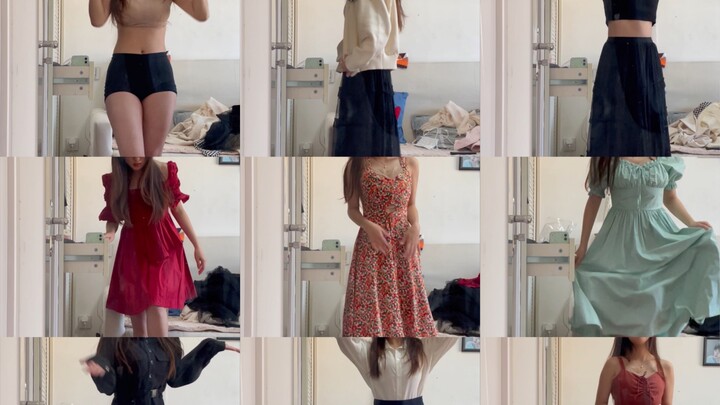 (Pear-shaped figure) 162cm tall, 55kg! Pear-shaped outfit for thick legs—slimming dresses that hide 