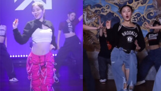 مقارنة بين أغنية "2ne1 MASHUP" الأصلية لفرقة BABYMONSTER وأغنية "The Choreographer" على المسرح