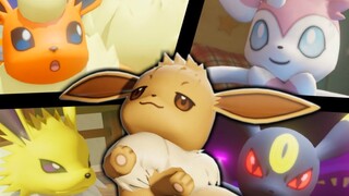 [ Pokémon ] Gia đình Patafoin Eevee và bộ sưu tập hoạt hình Pokémon 3D khác