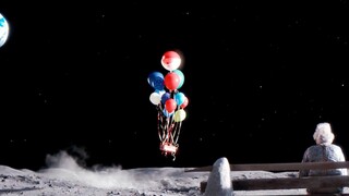 The girl accidentally discovered that her deceased grandfather lived on the moon. In order to make h