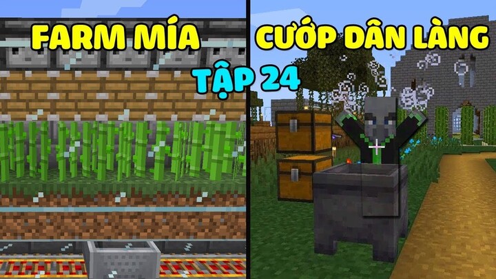 Minecraft Sinh Tồn 1.16.1 Tập 24: Máy Farm Mía Và Cướp dân làng!!