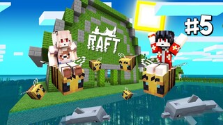 🌴เอาชีวิตรอดบนแพกลางทะเล #5 สร้างฟาร์มสัตว์ที่ใหญ่ที่สุดที่เคยสร้างมา!?? (Minecraft ราฟRaft)