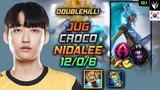 크로코 정글 니달리 템트리 룬 벨트 수확 - Croco Nidalee Jungle vs Elise - 롤 KR 13.1